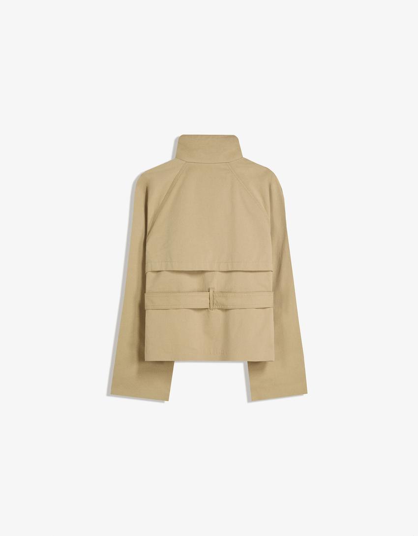 Short trench coat jacket