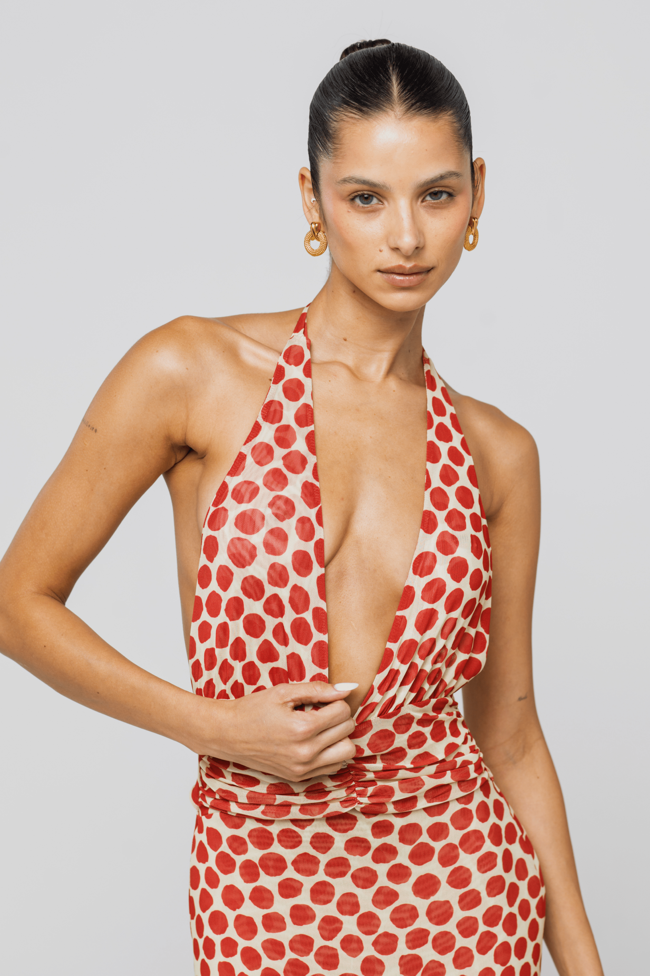 Chelsea Dress in Campari