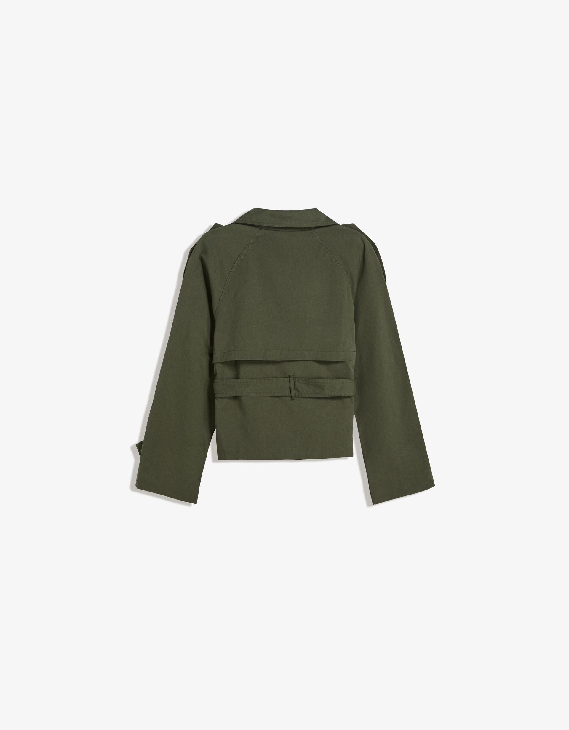 Short trench coat jacket
