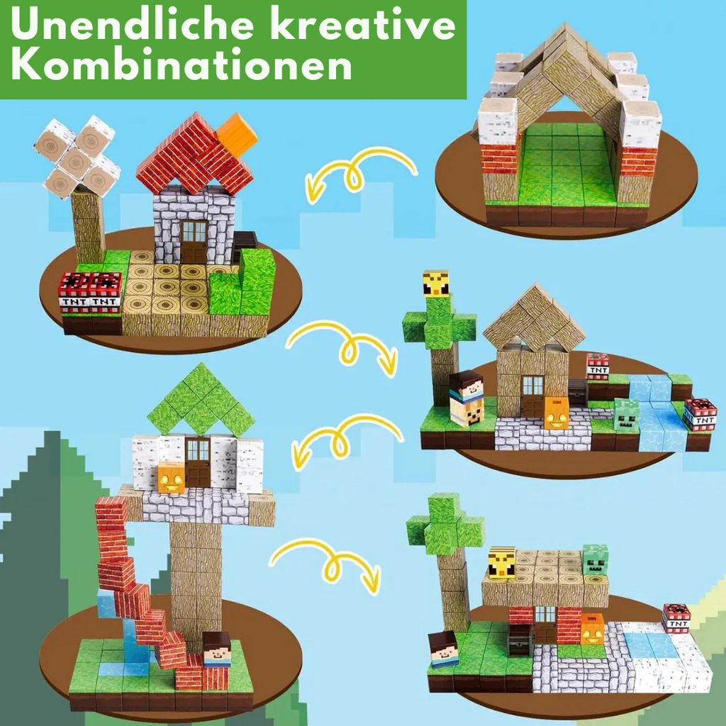 Pixel Blocks - Build-A-World-Magnete