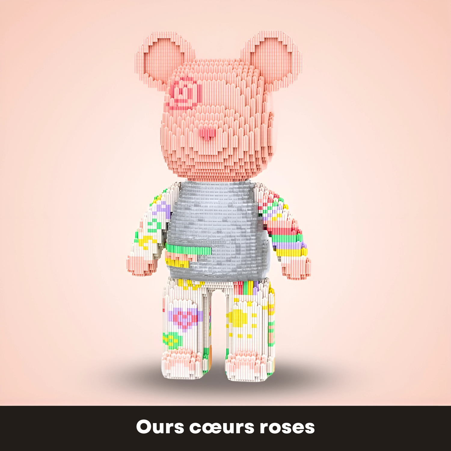 PixelBlocks™ Giant Buildable Brick Bear - French