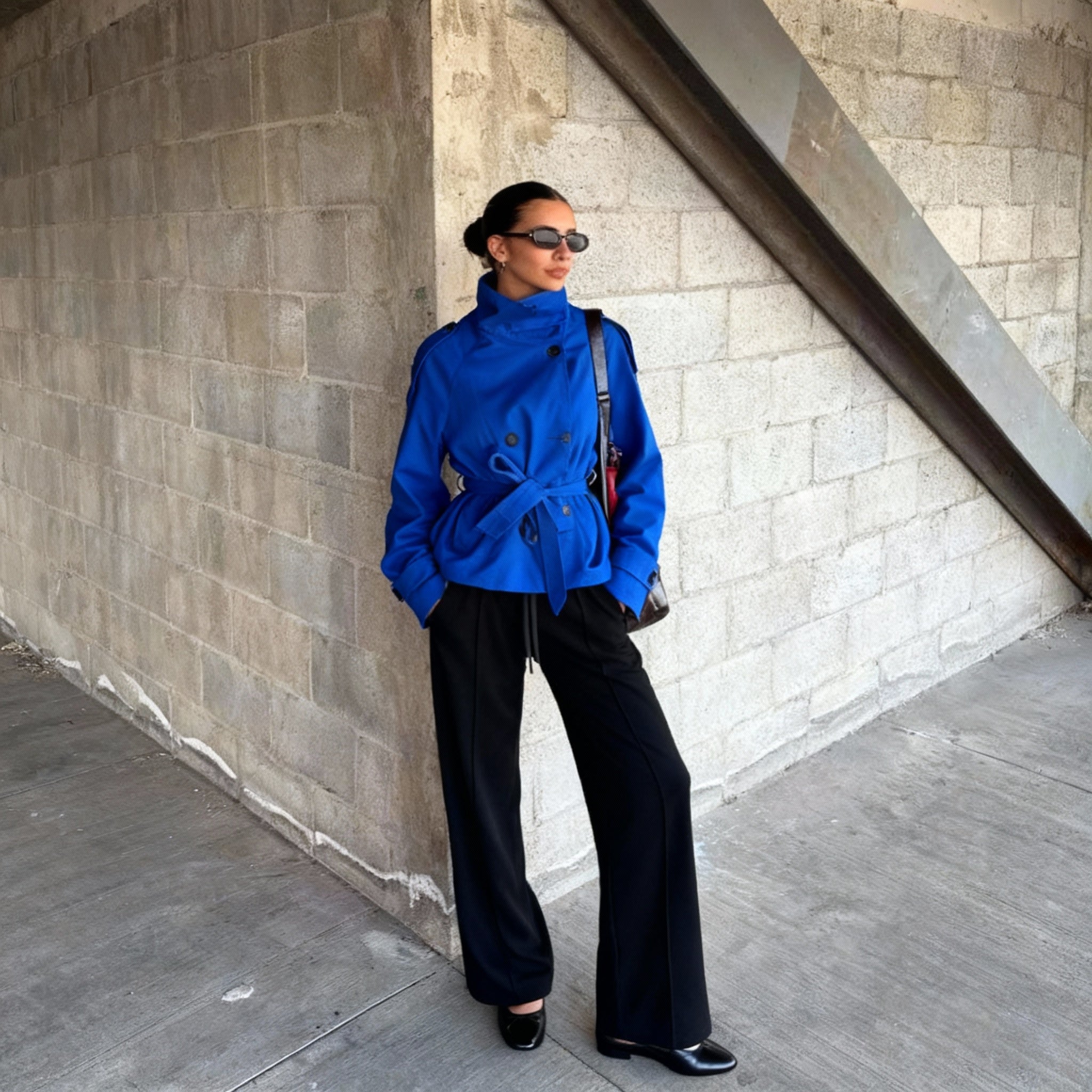 Short trench coat jacket