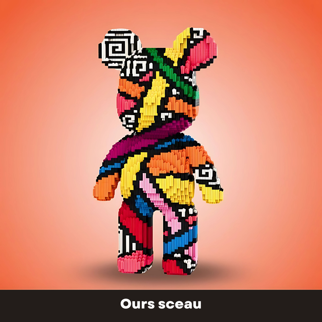 PixelBlocks™ Giant Buildable Brick Bear - French