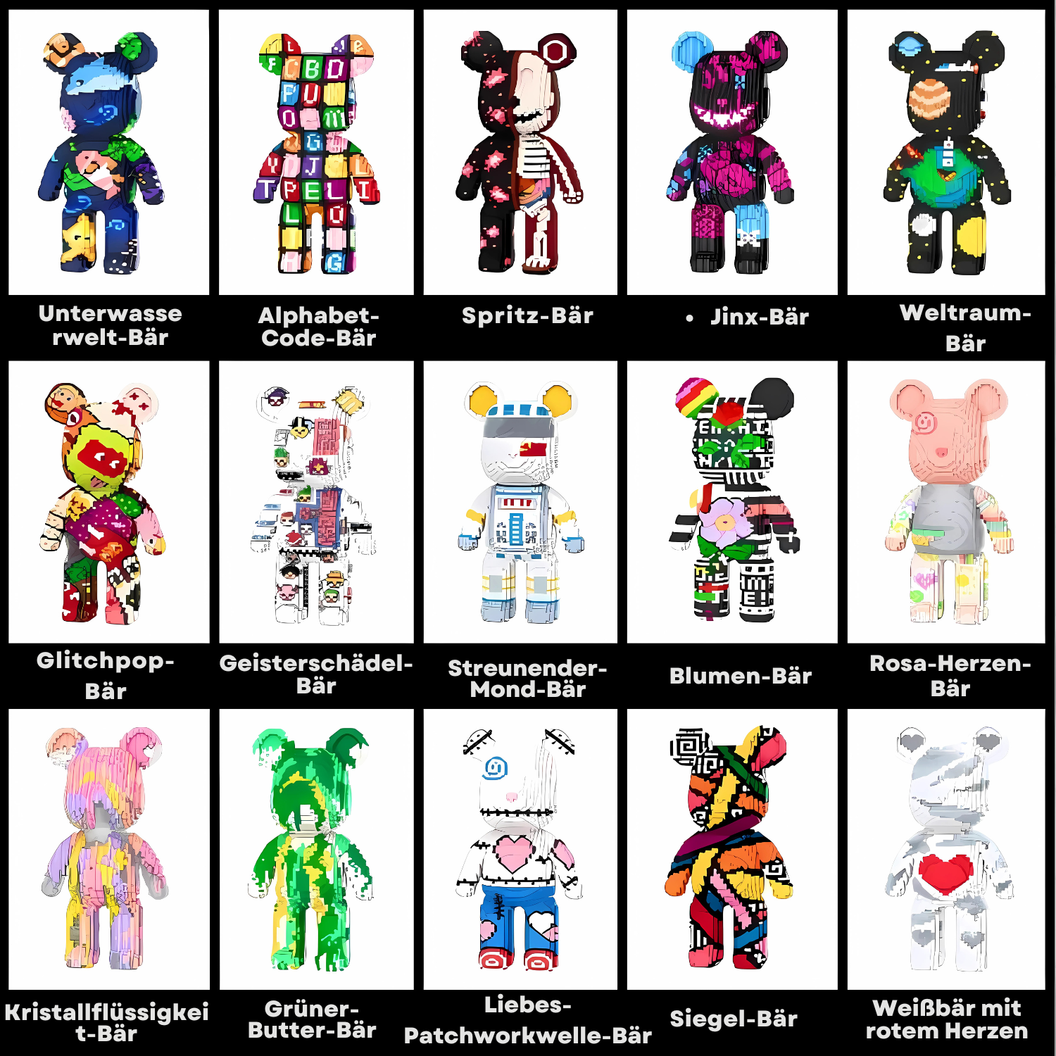 Pixelblocks™ - Riesiger Baustein-Bär