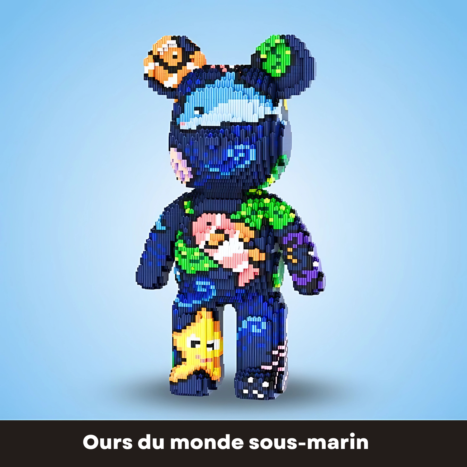 PixelBlocks™ Giant Buildable Brick Bear - French