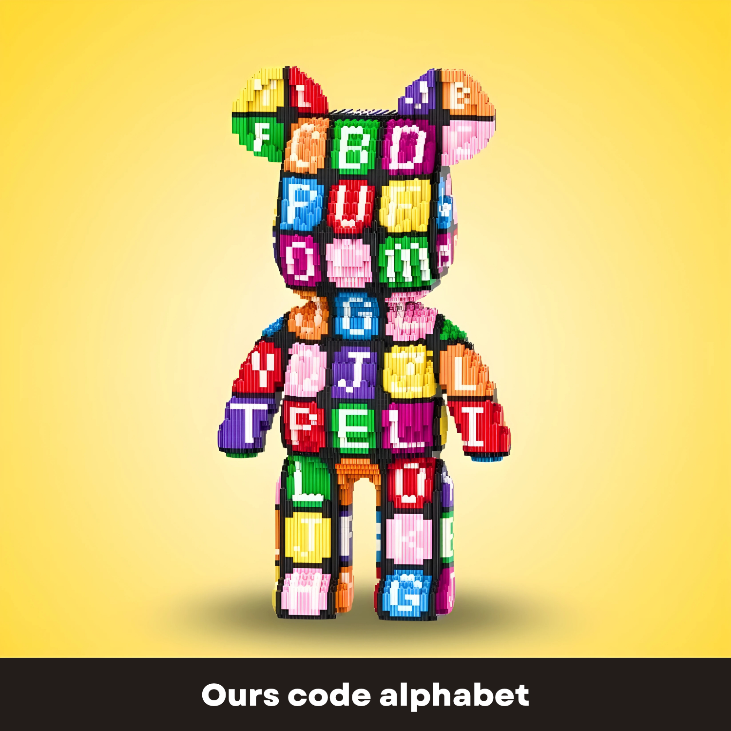 PixelBlocks™ Giant Buildable Brick Bear - French