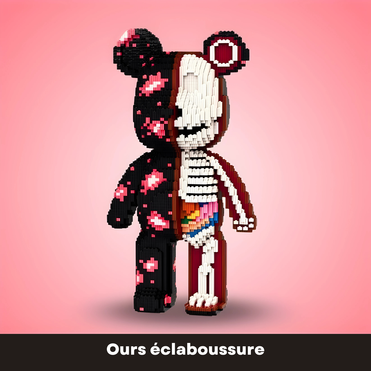 PixelBlocks™ Giant Buildable Brick Bear - French