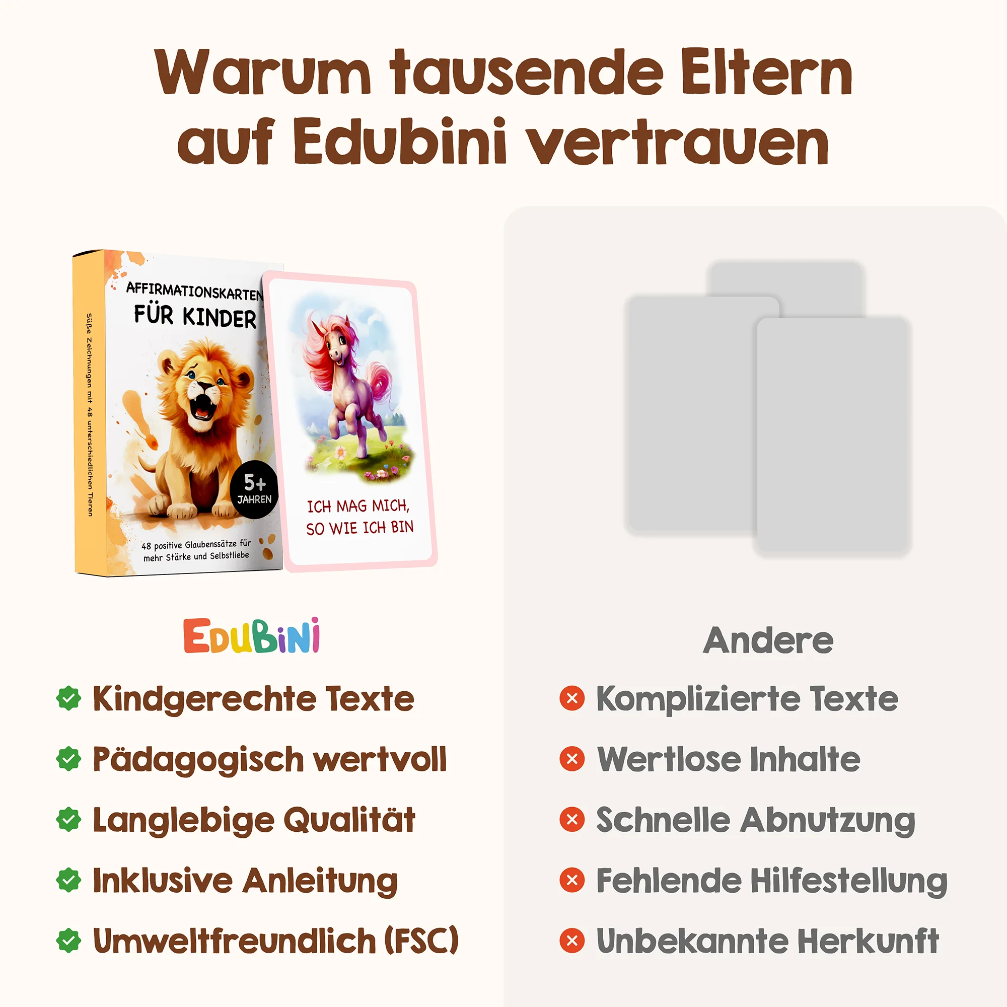Edubini Affirmationskarten für Kinder