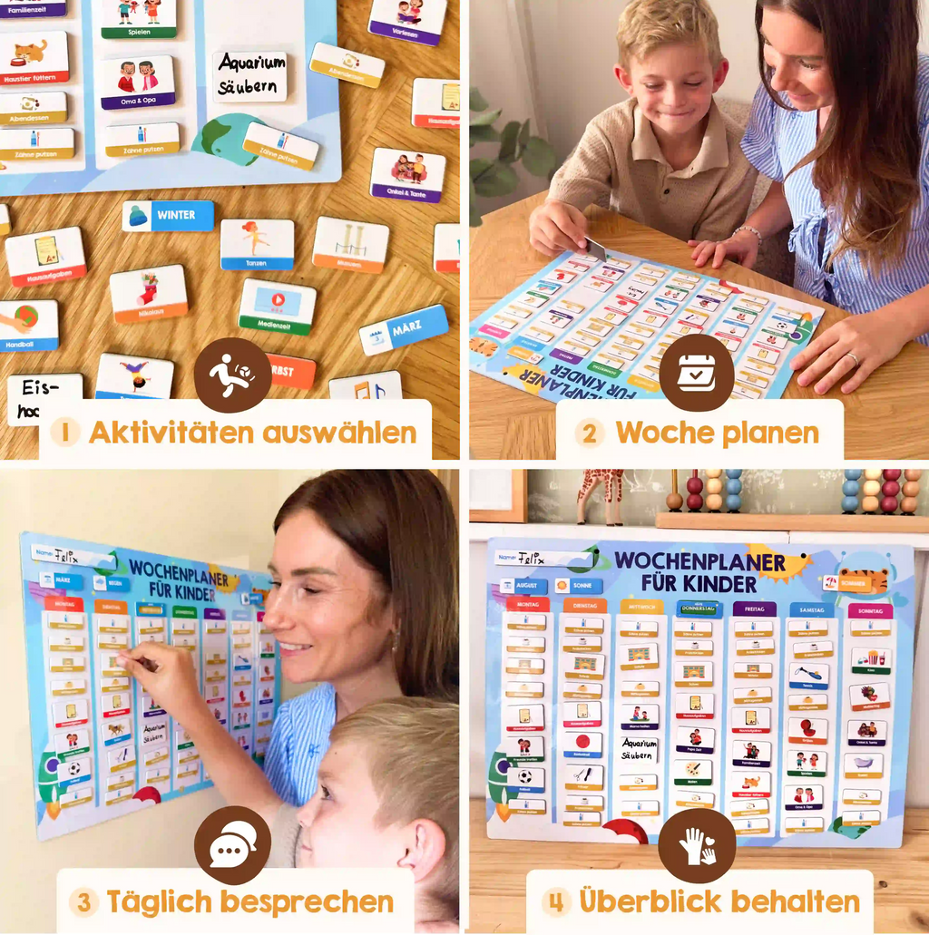 Edubini Magnetischer Wochenplaner für Kinder