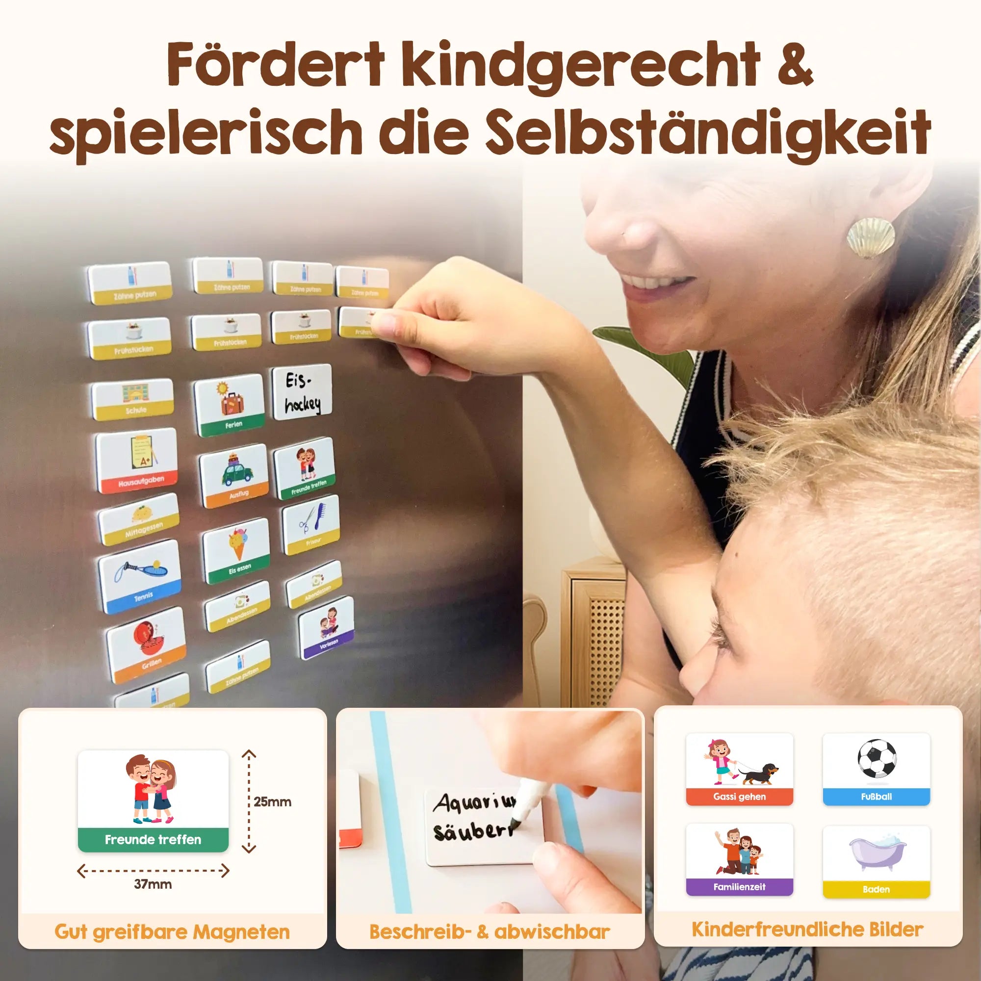 Edubini Routine Magnete für Kinder