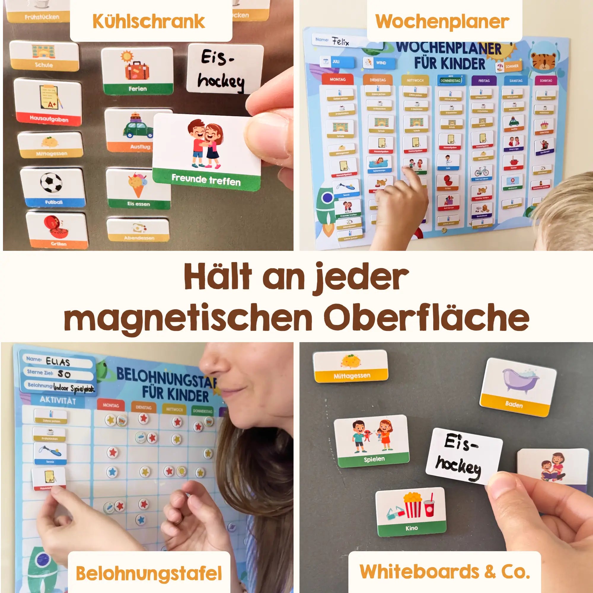 Edubini Routine Magnete für Kinder