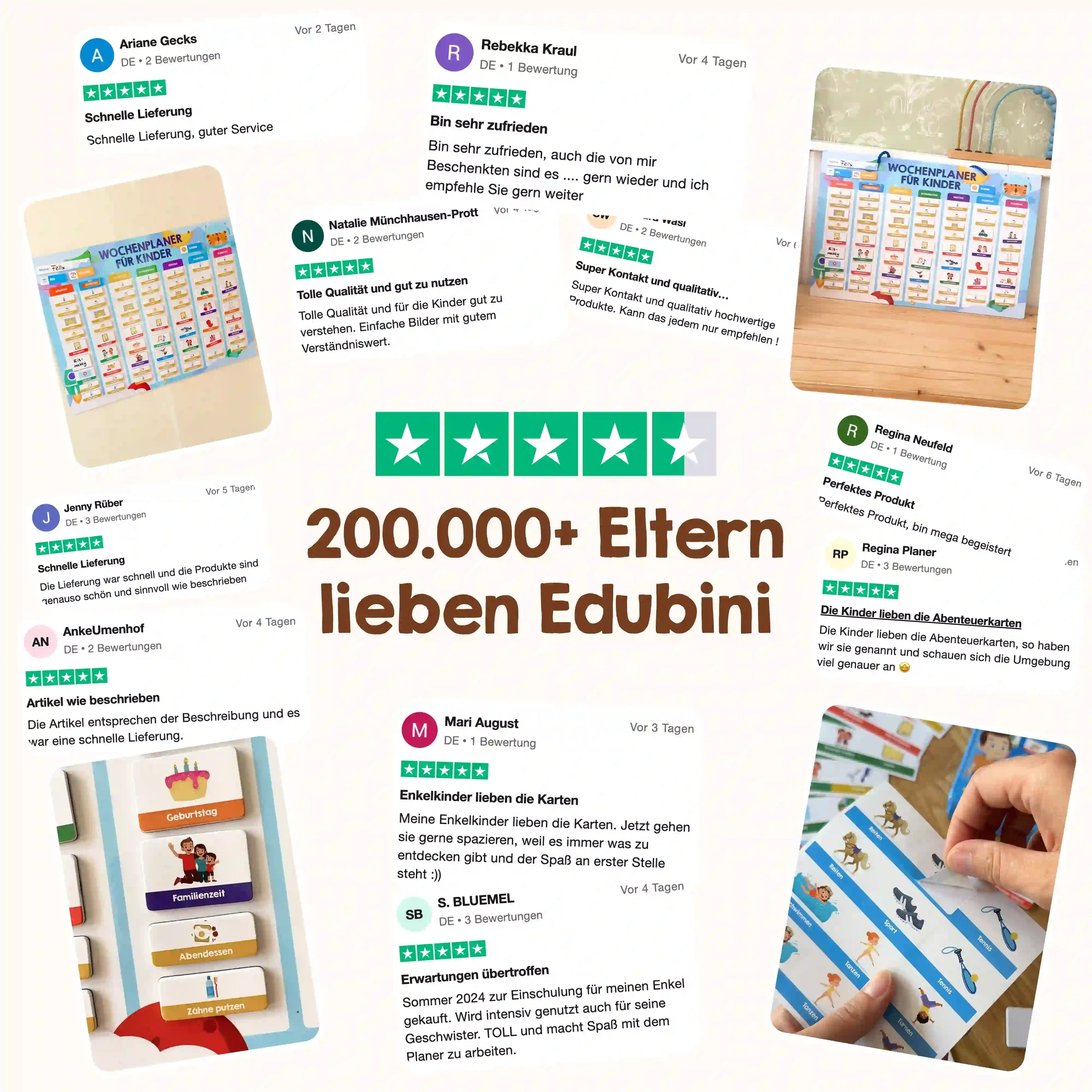 Edubini Magnetischer Wochenplaner für Kinder
