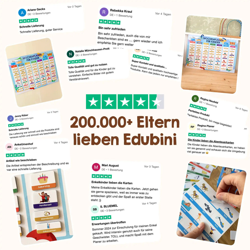 Edubini Routine Magnete für Kinder