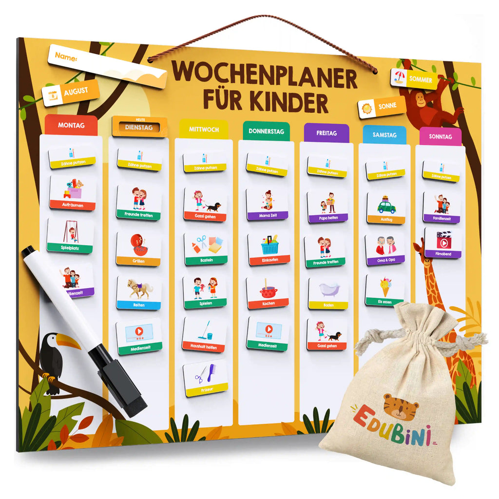 Edubini Magnetischer Wochenplaner für Kinder