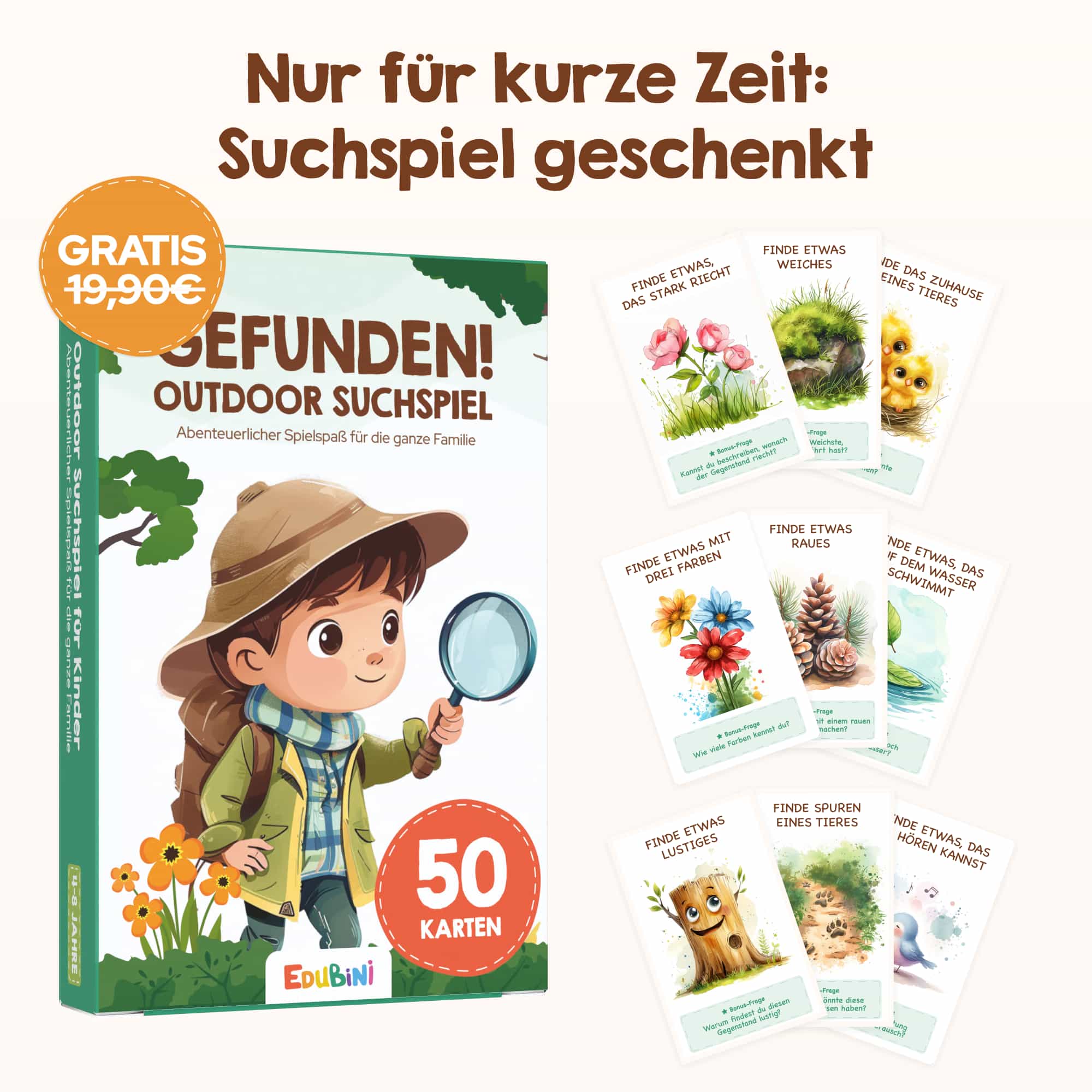 Edubini Abenteuer-Mikroskop für Kinder (+gratis Kartenset)