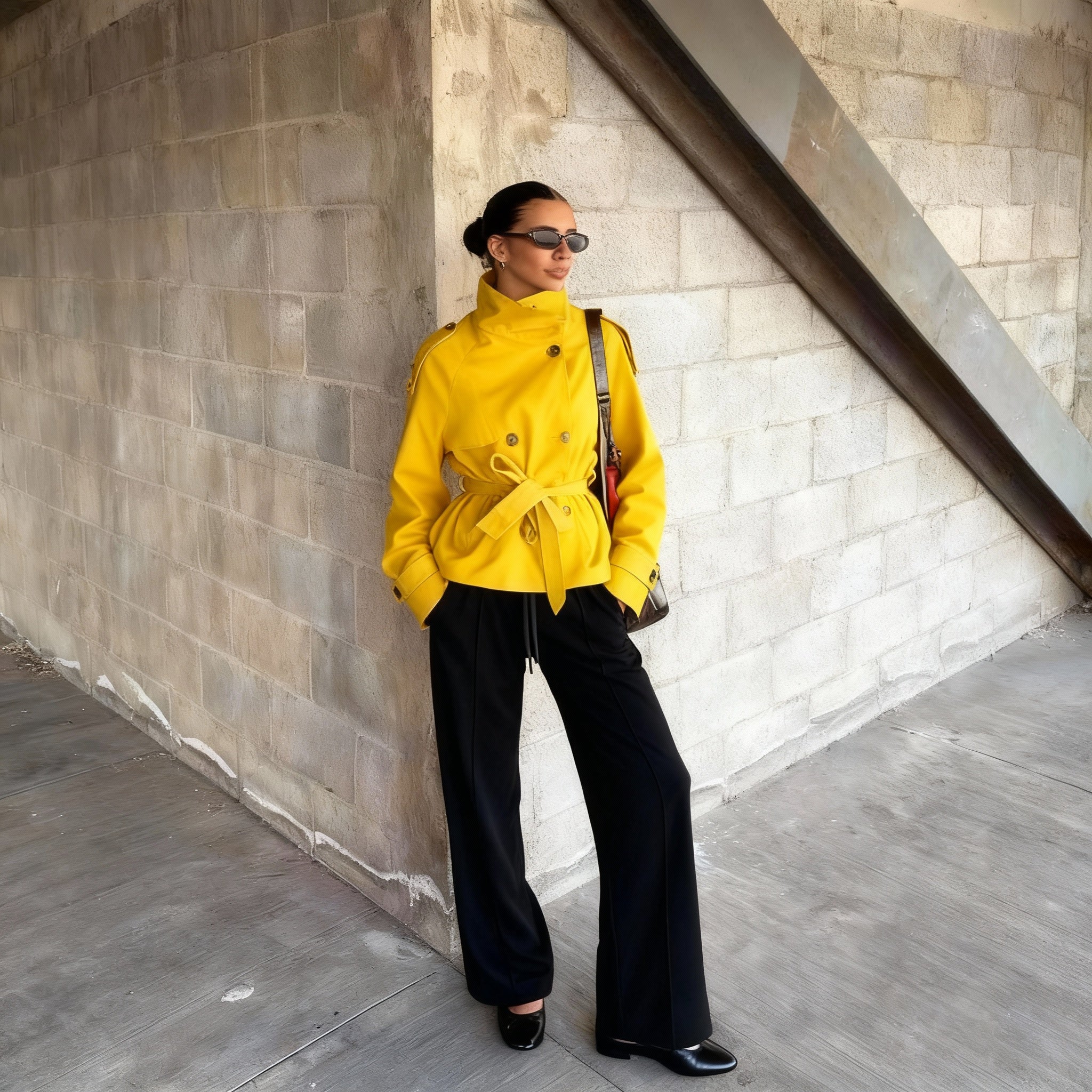 Short trench coat jacket